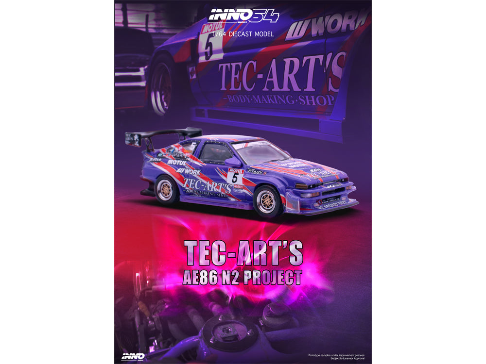 Inno64 Toyota Sprinter Trueno AE86 N2 Project by "TEC-ARTS" - Diecast Toyz Australia