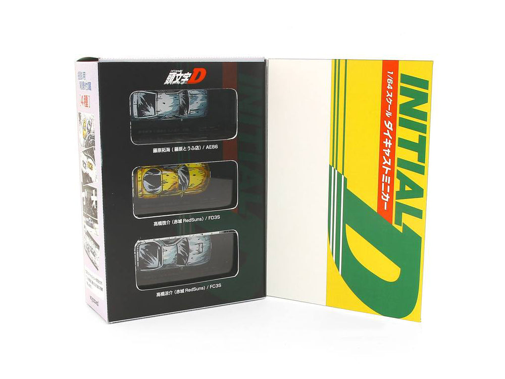 Kyosho 1/64 Initial D Comic Edition 3 Car Set - Diecast Toyz Australia