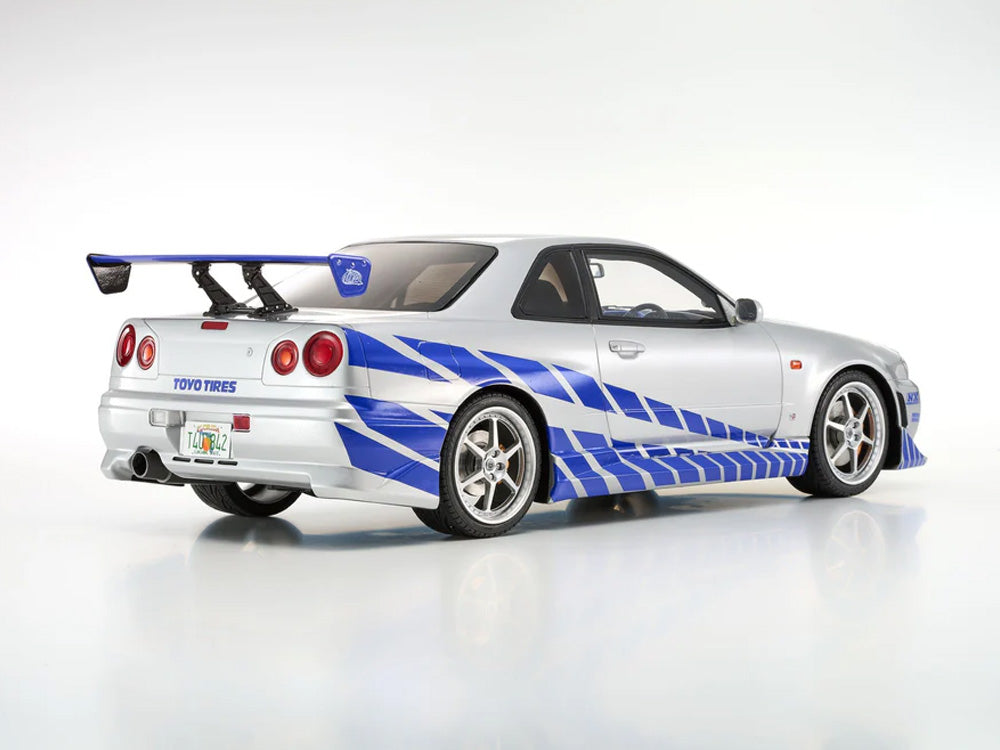 Kyosho 1/12 Nissan Skyline GTR R34 Fast n Furious Silver with Blue Stripes
