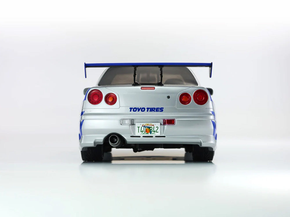 Kyosho 1/12 Nissan Skyline GTR R34 Fast n Furious Silver with Blue Stripes