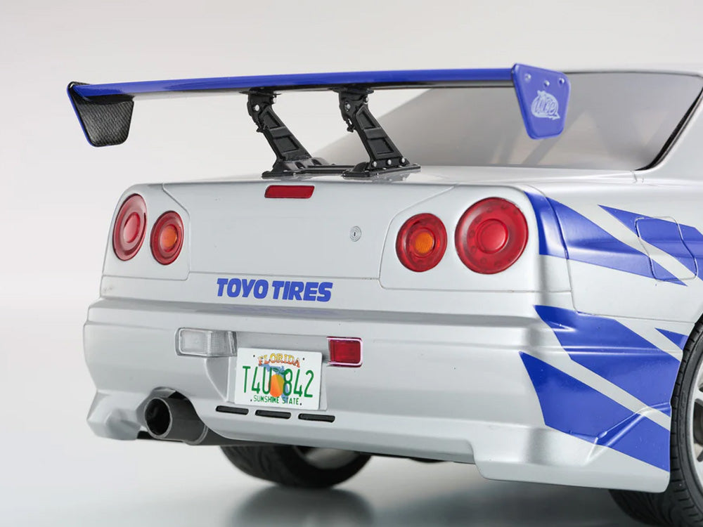 Kyosho 1/12 Nissan Skyline GTR R34 Fast n Furious Silver with Blue Stripes