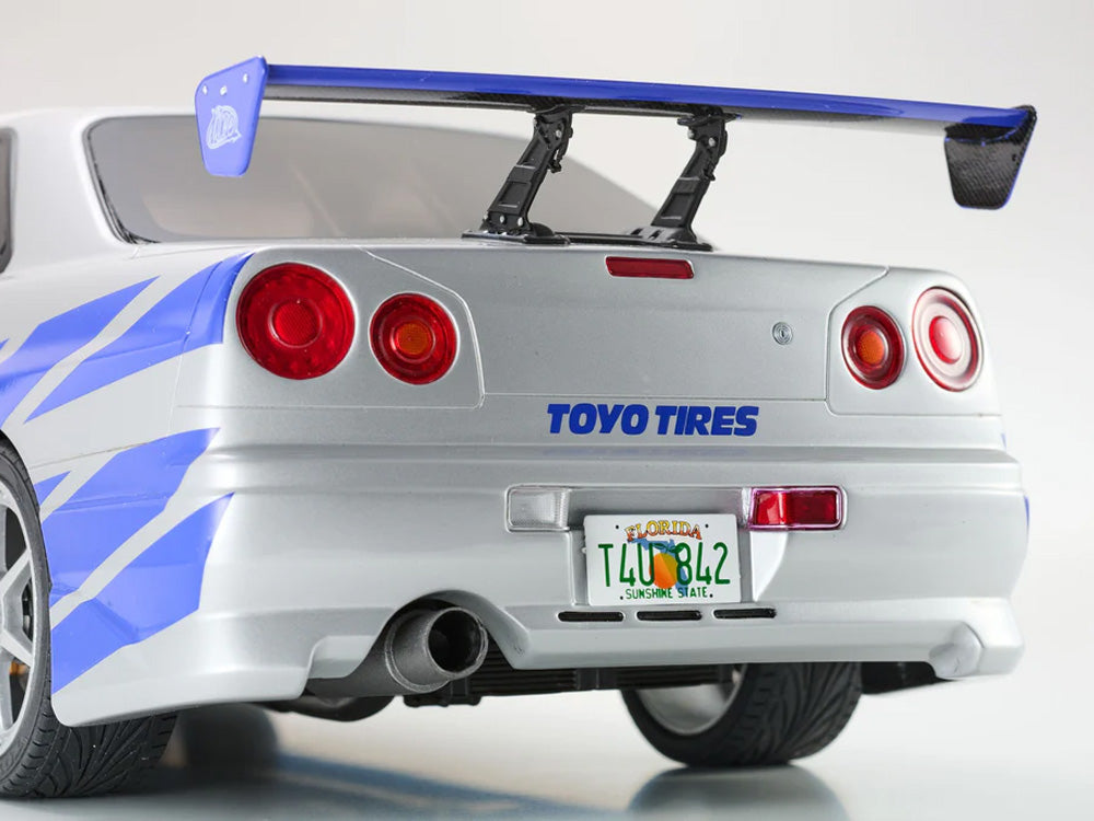 Kyosho 1/12 Nissan Skyline GTR R34 Fast n Furious Silver with Blue Stripes