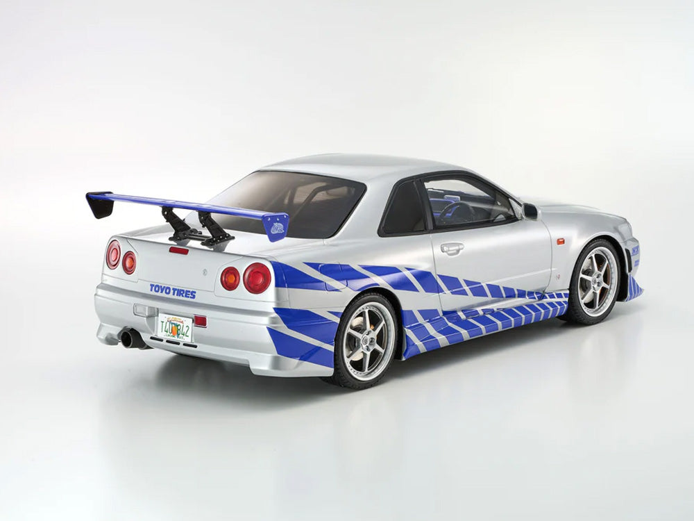 Kyosho 1/12 Nissan Skyline GTR R34 Fast n Furious Silver with Blue Stripes
