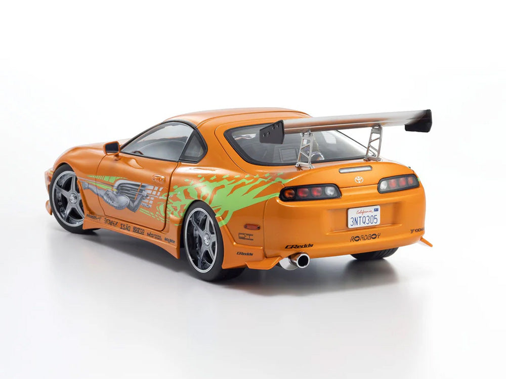 Kyosho 1/18 Toyota Supra JZA80 Turbo Fast n Furious Orange - Diecast Toyz Australia