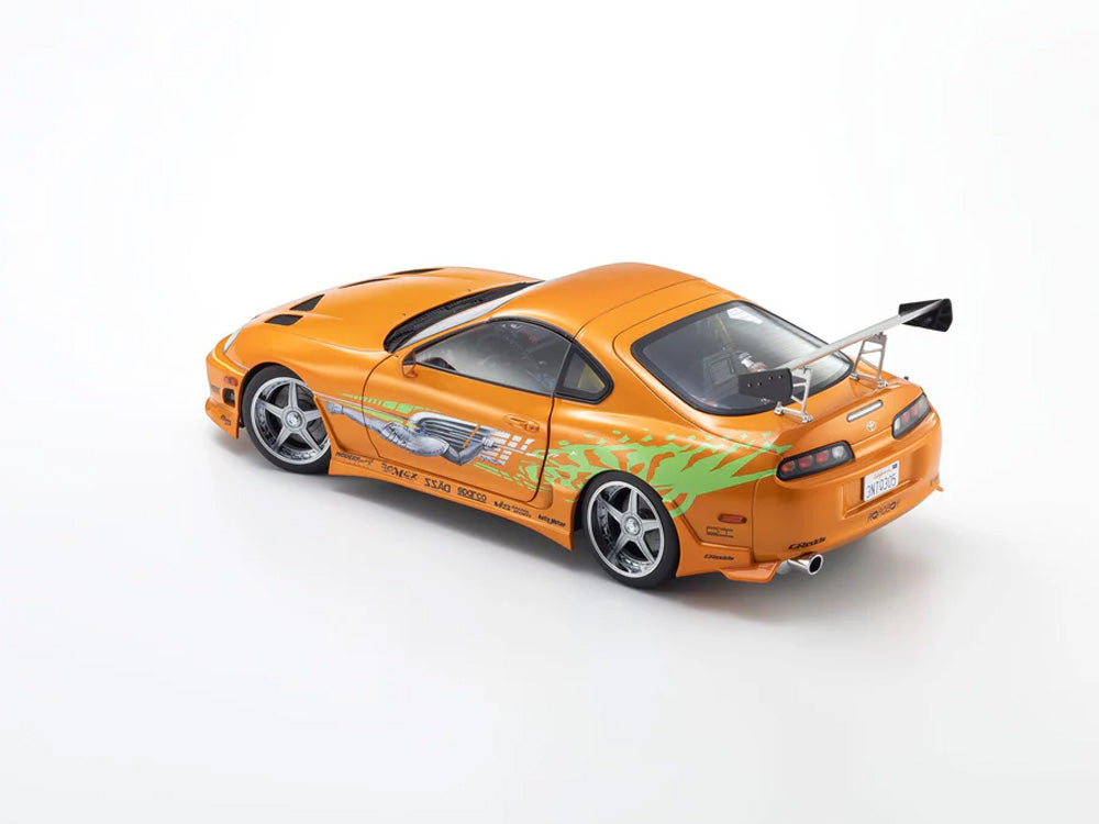 Kyosho 1/18 Toyota Supra JZA80 Turbo Fast n Furious Orange - Diecast Toyz Australia