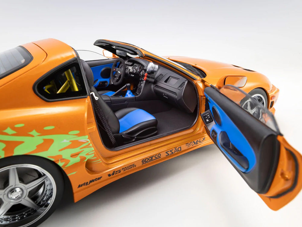 Kyosho 1/18 Toyota Supra JZA80 Turbo Fast n Furious Orange - Diecast Toyz Australia