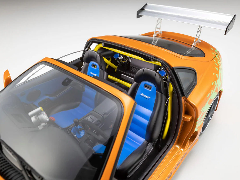 Kyosho 1/18 Toyota Supra JZA80 Turbo Fast n Furious Orange - Diecast Toyz Australia