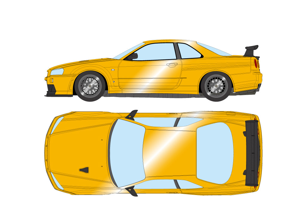 Make Up By IDEA 1/18 Built By Legends Mine's Skyline GTR R34 Yamabuki Yellow