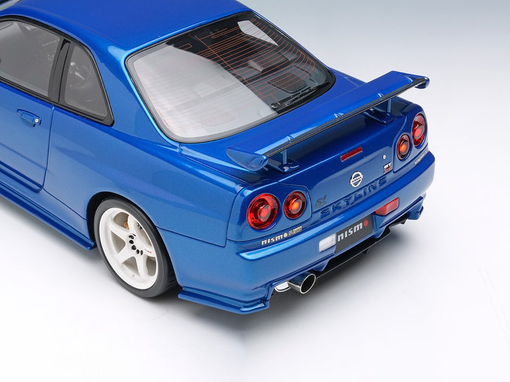 Make Up Model 1/18 Nissan Skyline GTR R34 S-Tune NISMO 2004 Bayside Blue