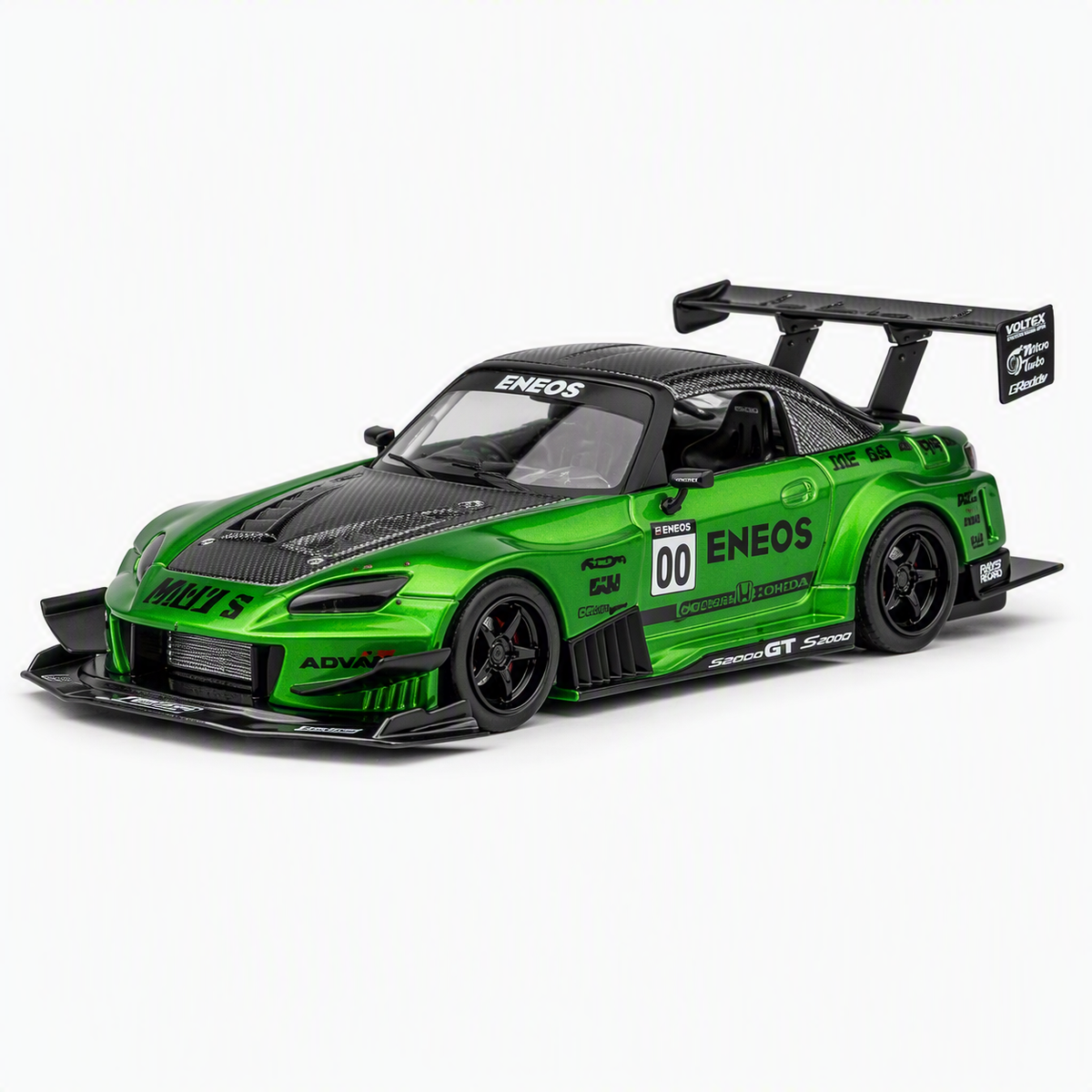 Micro Turbo 1/64 Honda S2000 Race Car Transparent Green - Diecast Toyz Australia