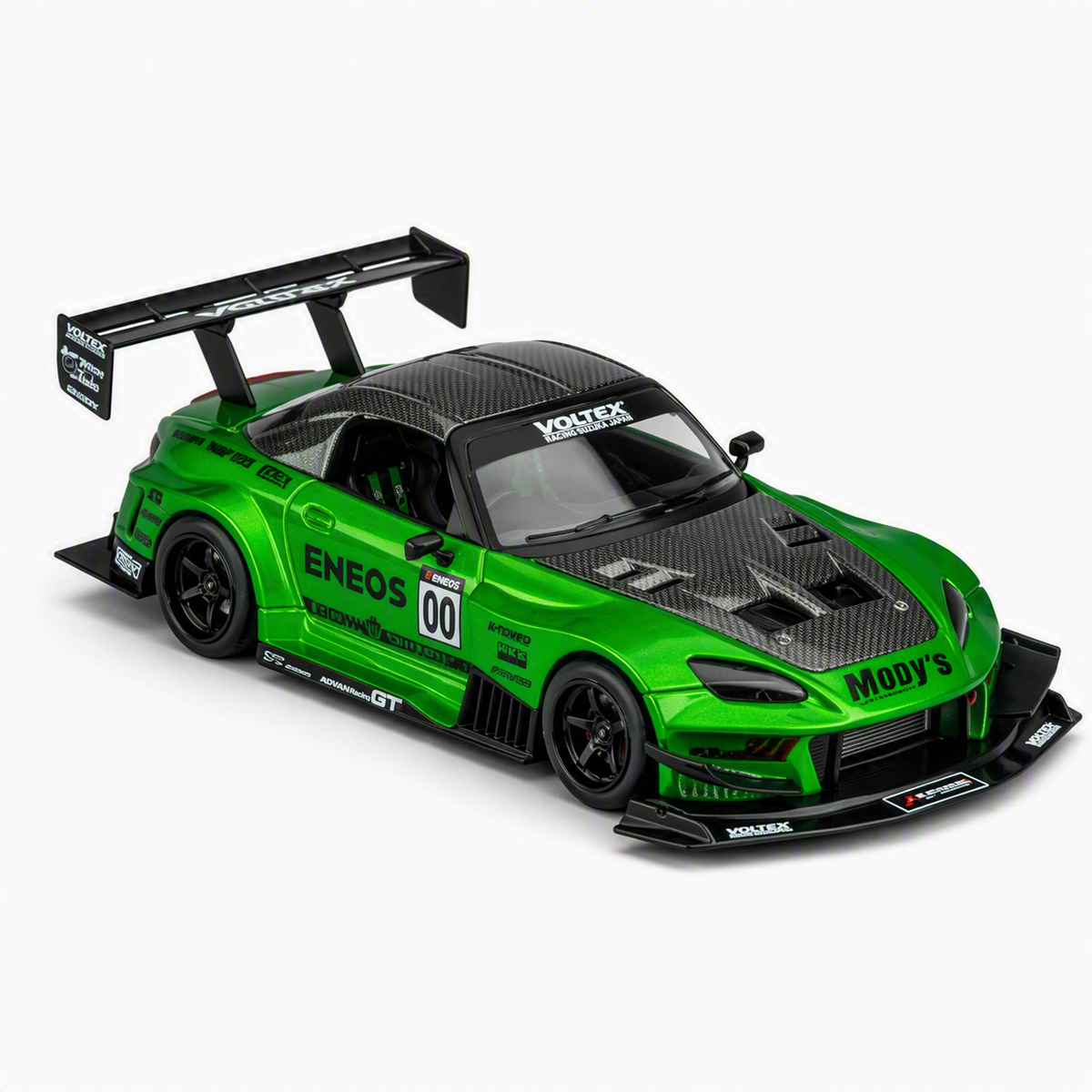 Micro Turbo 1/64 Honda S2000 Race Car Transparent Green - Diecast Toyz Australia