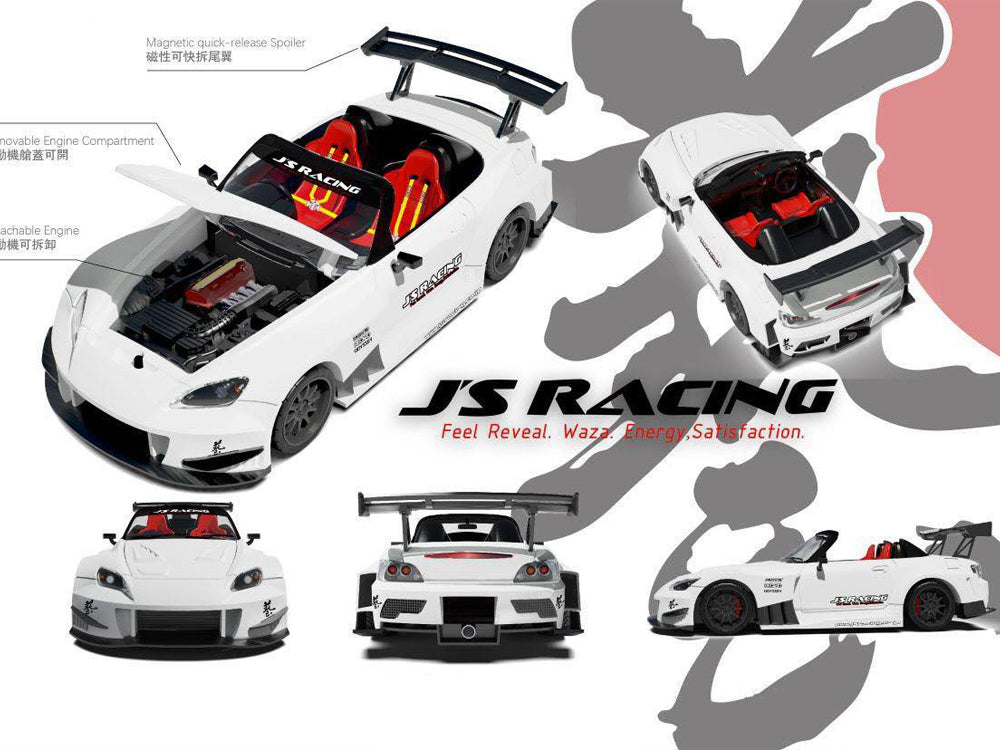 Micro Turbo 1/64 J's Racing S2000 Pearl White - Diecast Toyz Australia