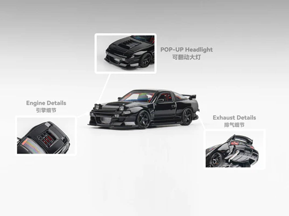 Micro Turbo 1/64 Nissan Silvia 180SX Spirit MIYABI Piano Black