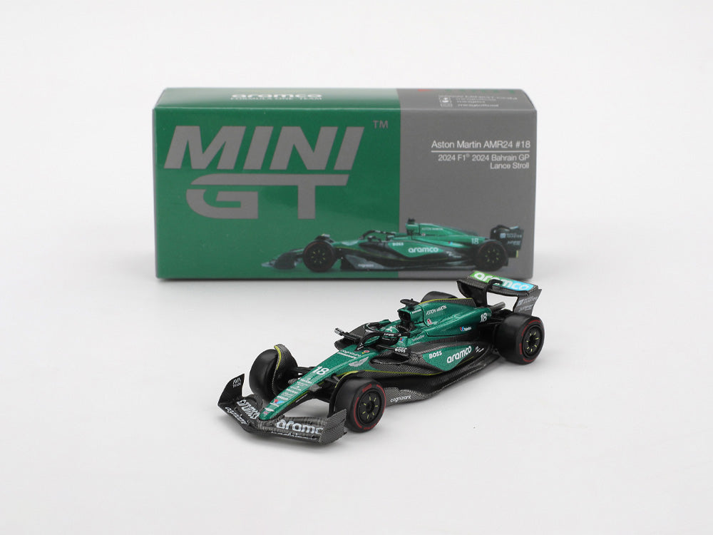 MiniGT 1/64 Aston Martin AMR24 F1 #18 Lance Stroll Bahrain GP