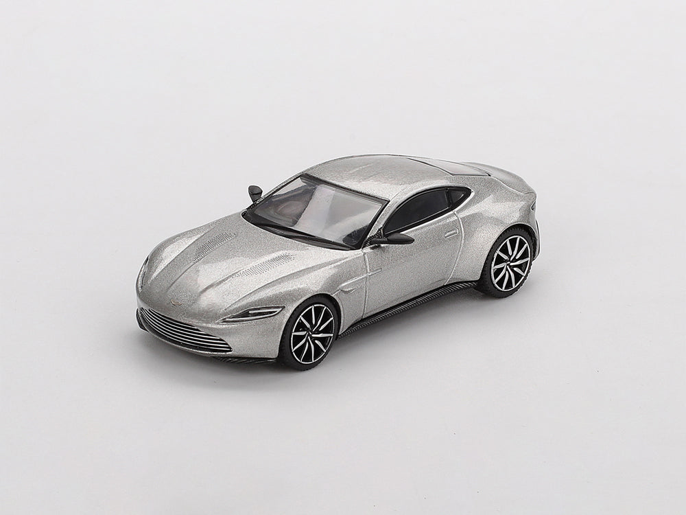 MiniGT 1/64 Aston Martin DB10 Spectre Silver Blister Packaging