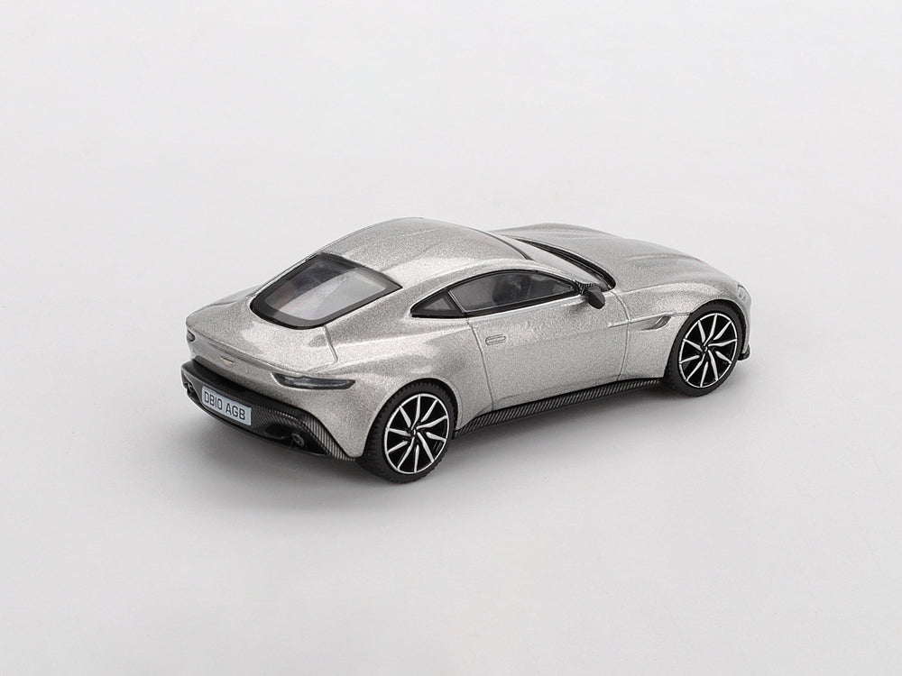 MiniGT 1/64 Aston Martin DB10 Spectre Silver Blister Packaging