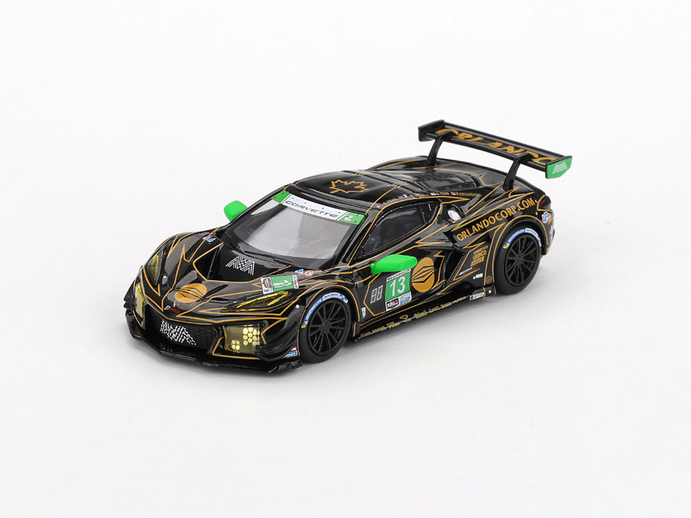 MiniGT 1/64 Chevrolet Corvette Z06 GT3.R #13 AWA 2025 IMSA Daytona 24Hrs Black 