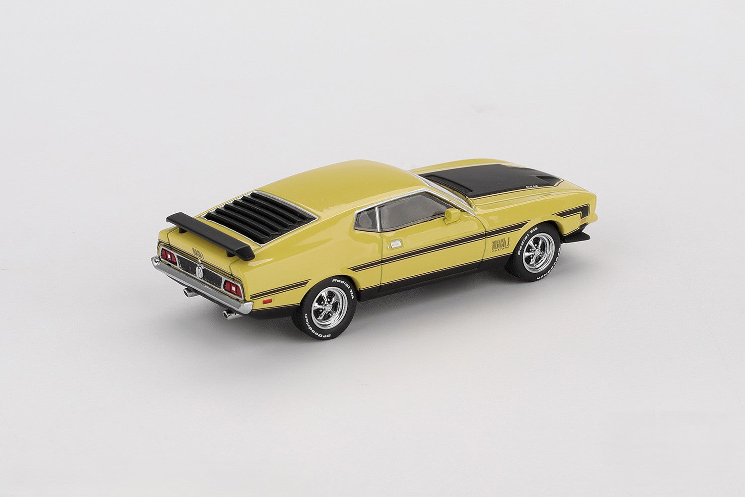 MiniGT 1/64 Ford Mustang Mach 1 Grabber Yellow - Diecast Toyz Australia