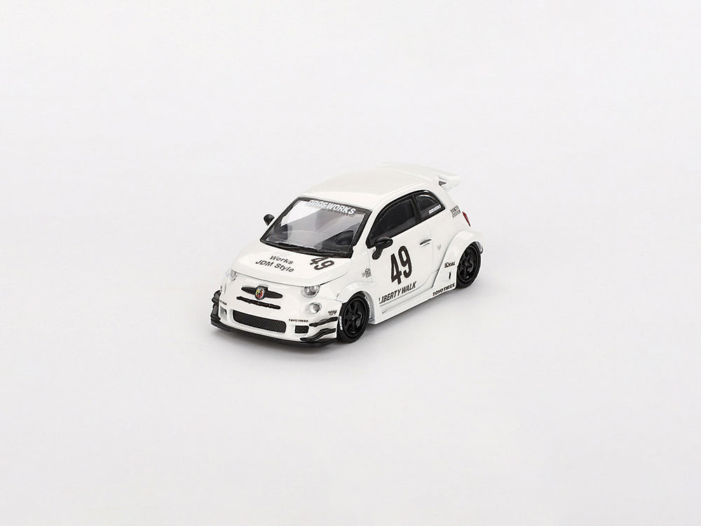 MiniGT 1/64 LB-Works X Abas Works ABARTH 595 Gara White