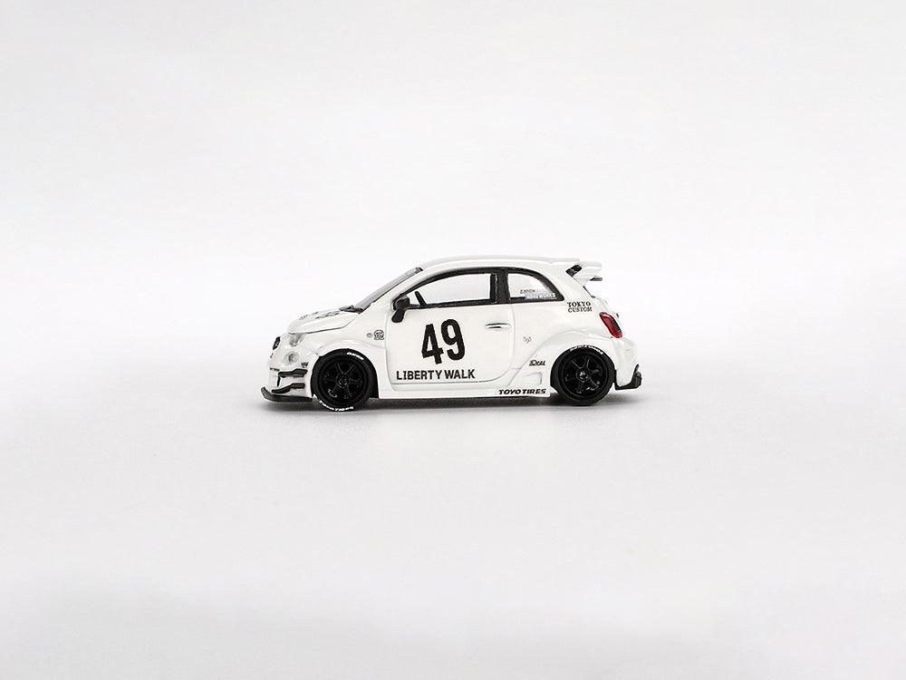MiniGT 1/64 LB-Works X Abas Works ABARTH 595 Gara White