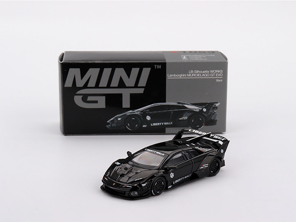 MiniGT 1/64 Lamborghini LB Silhouette Works Murcielago GT EVO Black