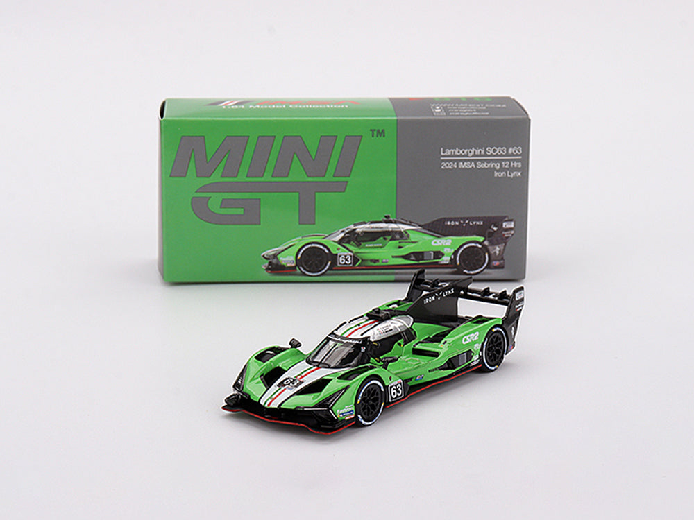 MiniGT 1/64 Lamborghini SC63 #63 Iron Lynx 2024 IMSA Sebring 12Hr