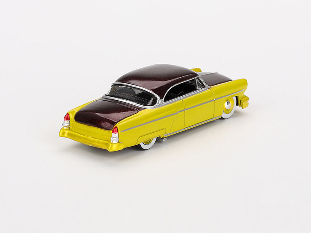 MiniGT 1/64 Lincoln Capri Hot Rod 1954 Lime Yellow - Diecast Toyz Australia