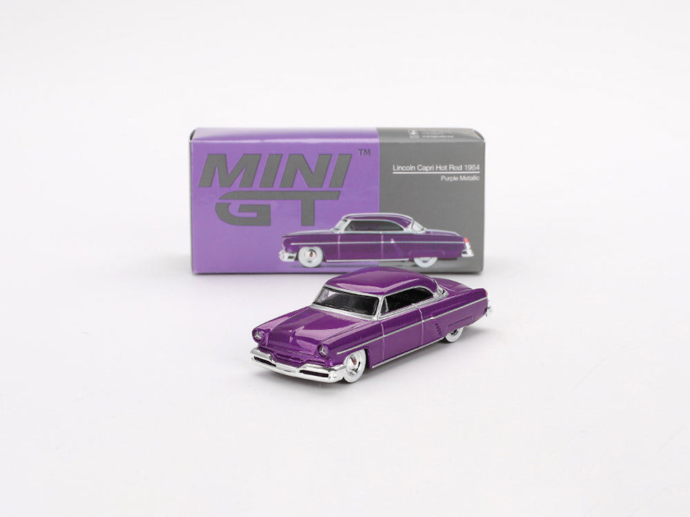 MiniGT 1/64 Lincoln Capri Hot Rod 1954 Metallic Purple - Diecast Toyz Australia