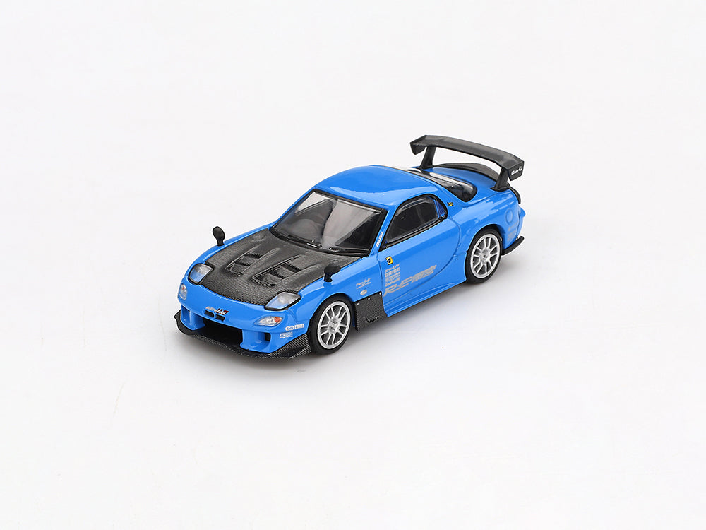 MiniGT 1/64 Mazda RX7 RE-Amemiya 20B NA 3ROTOR-7 Ama-San Go Blue