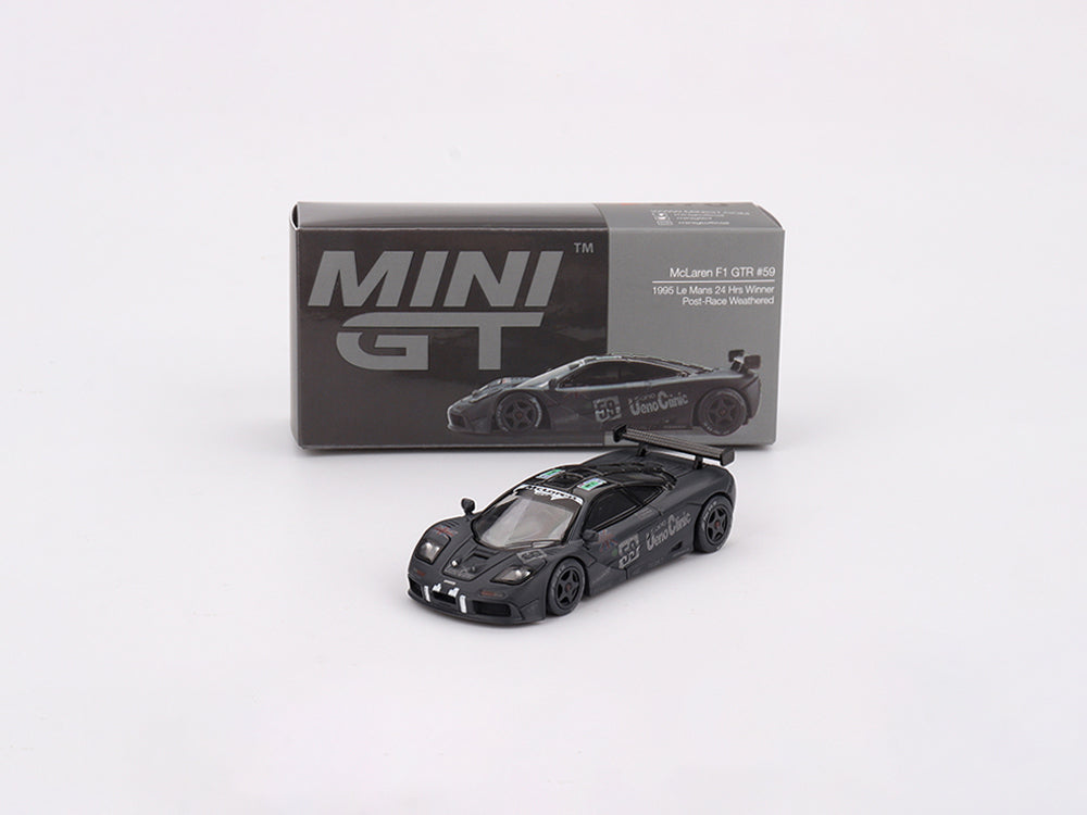 MiniGT 1/64 McLaren F1 GTR #59 1995 Le Mans 24Hour Post Race Weathered Black