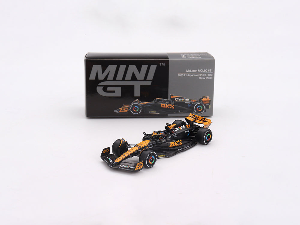 MiniGT 1/64 McLaren MCL60 #81 Oscar Piastri 2023 F1 Japanese Grand Prix 3rd Place