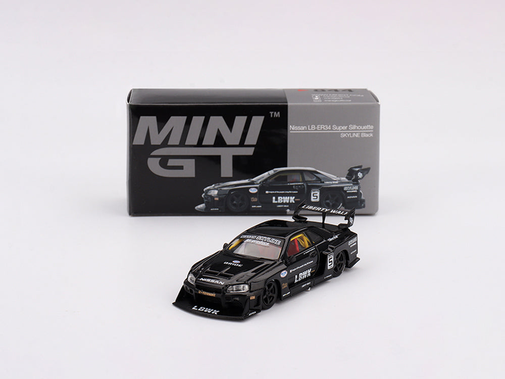 MiniGT 1/64 Nissan LB-ER34 Super Silhouette Skyline Black