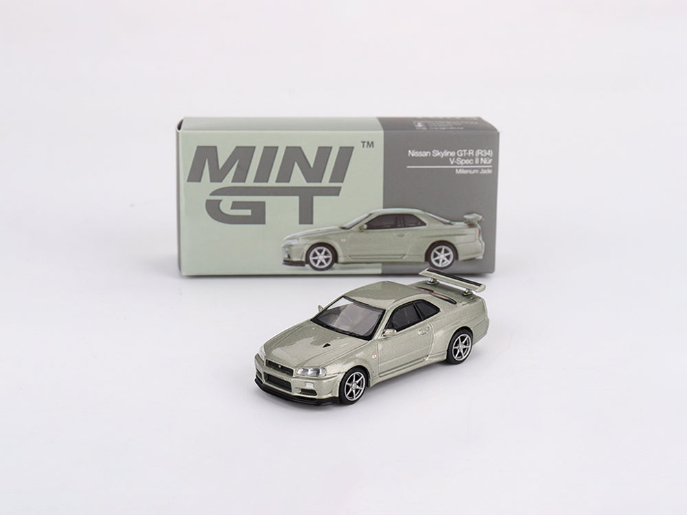MiniGT 1/64 Nissan Skyline GTR R34 V-Spe II NUR Millenium Jade