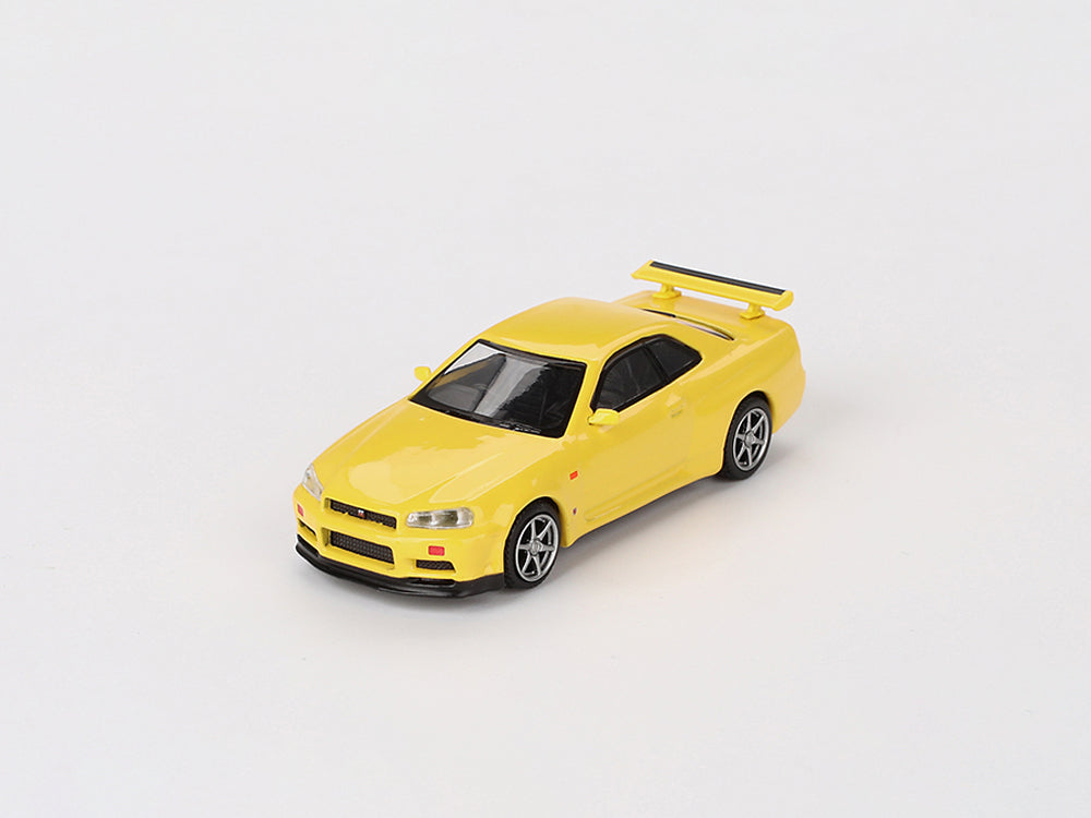 MiniGT 1/64 Nissan Skyline GTR R34 V-Spec Lightning Yellow