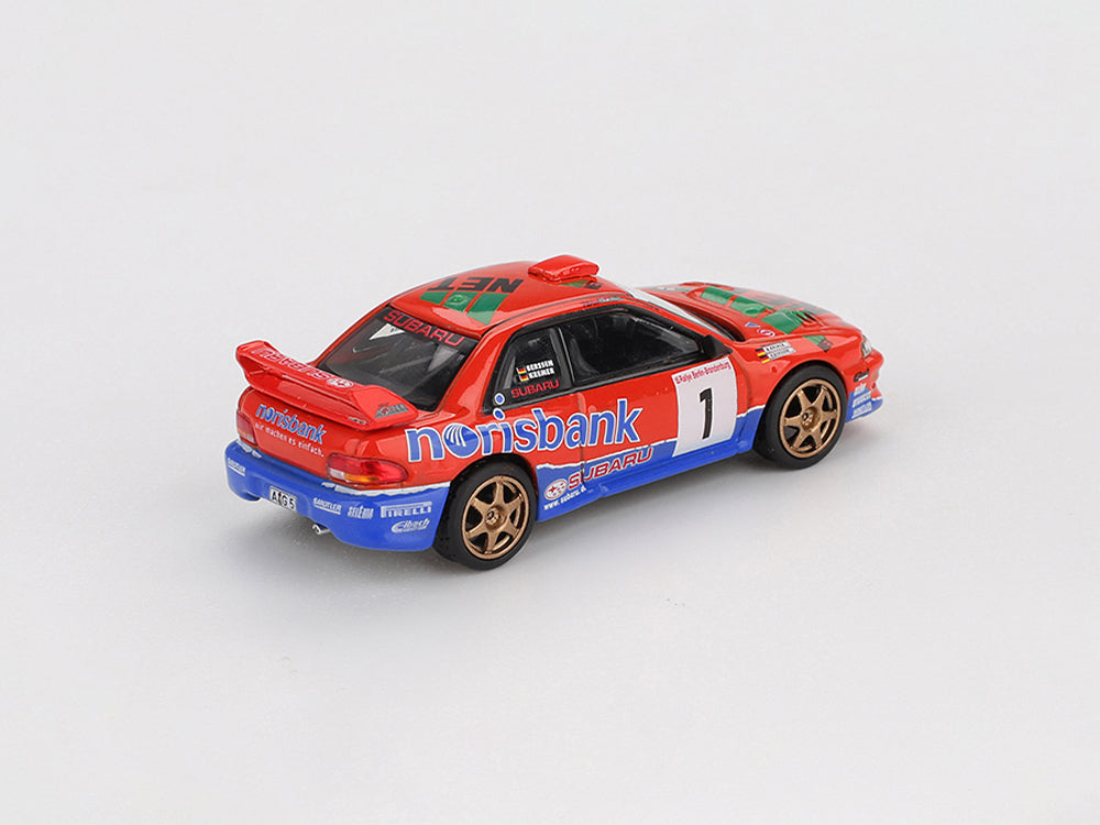 MiniGT 1/64 Subaru Impreza WRC97 #1 1999 DRM Champion