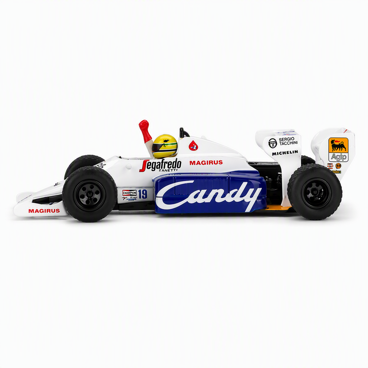 MiniGT 1/64 Toleman TG184 #19 Ayrton Senna 1984 Monaco Grand Prix 2nd Place Blister Packaging - Diecast Toyz Australia