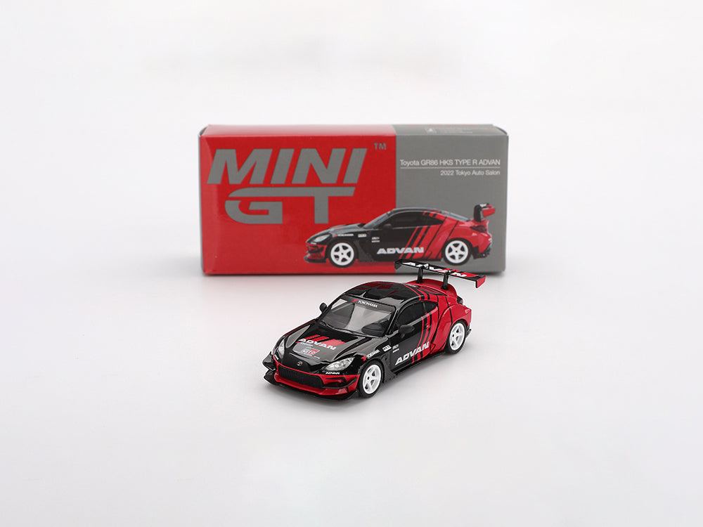 MiniGT 1/64 Toyota GR86 HKS Type R Advan 2022 Tokyo AutoSalon Advan Livery