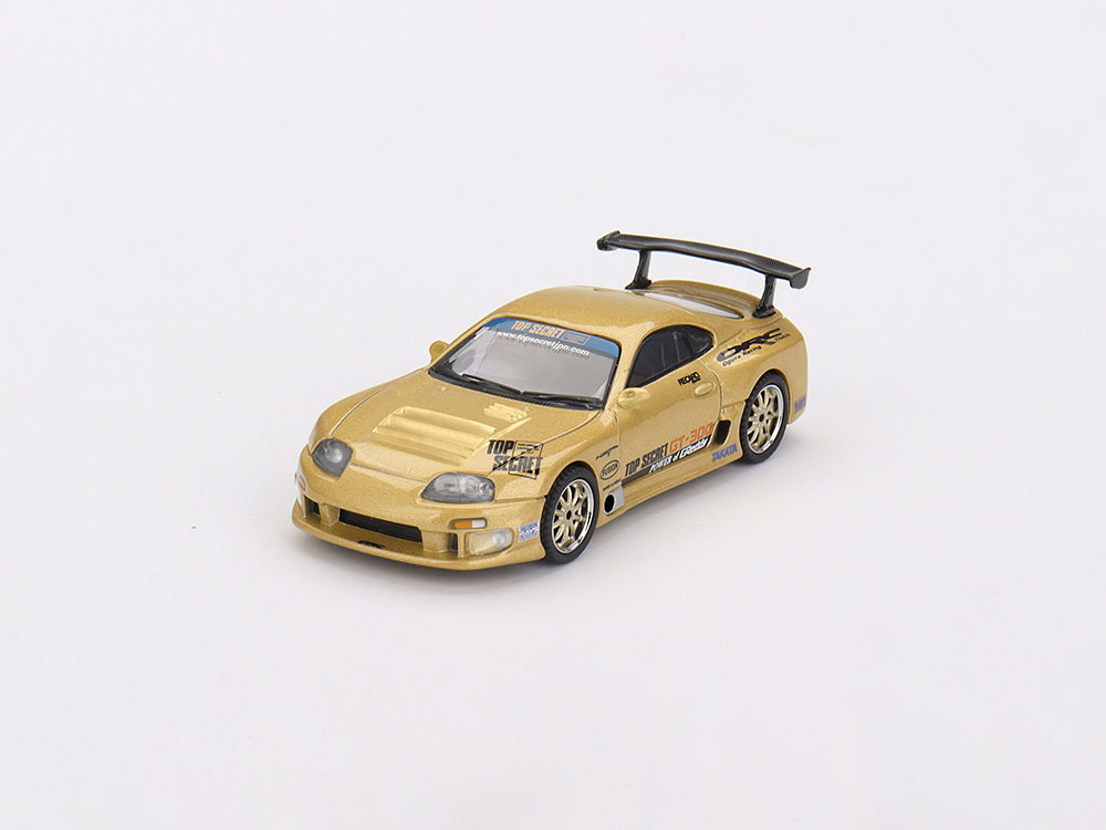 MiniGT 1/64 Toyota Supra JZA80 GT-300 Top Secret Gold
