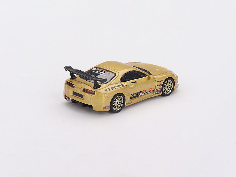 MiniGT 1/64 Toyota Supra JZA80 GT-300 Top Secret Gold