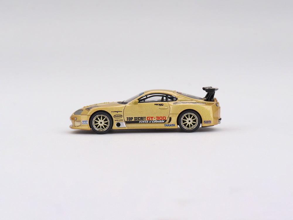 MiniGT 1/64 Toyota Supra JZA80 GT-300 Top Secret Gold