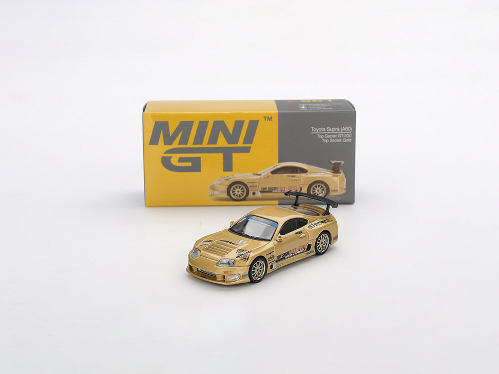 MiniGT 1/64 Toyota Supra JZA80 GT-300 Top Secret Gold