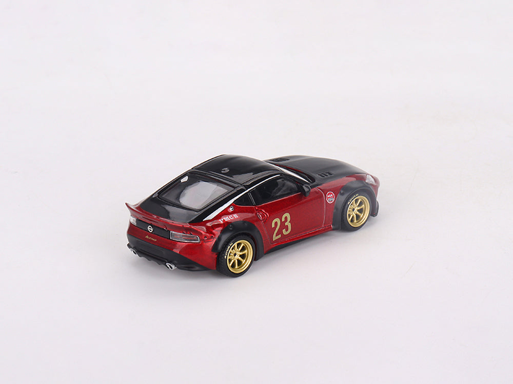 MiniGT x CLDC 1/64 Nissan Z LB Nation Works Gem Red with Interview Book - Diecast Toyz Australia