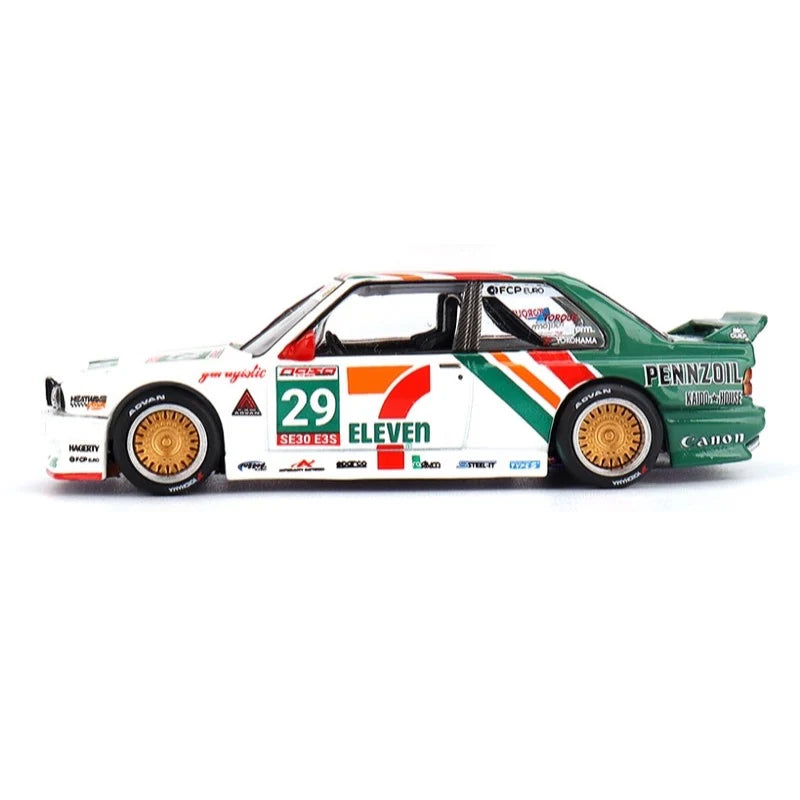 MiniGT x Kaido House 1/64 BMW E30 Kaido Works Larry Chen V1 USA Exclusive 7-11 Livery
