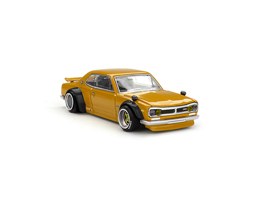MiniGT x Kaido House Nissan Skyline 2000 GT-R KPGC10 Kaido Street V2 Yellow