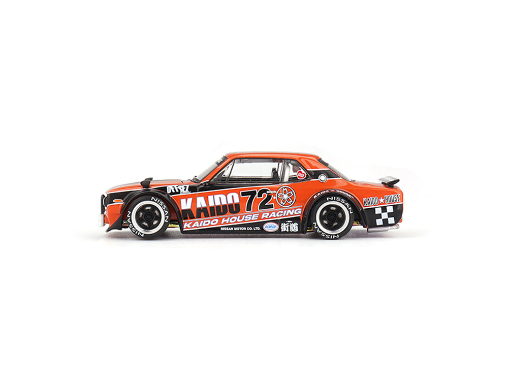 MiniGT x Kaido House Nissan Skyline GT-R KPGC10 Kaido Racing V1 Orange/Black