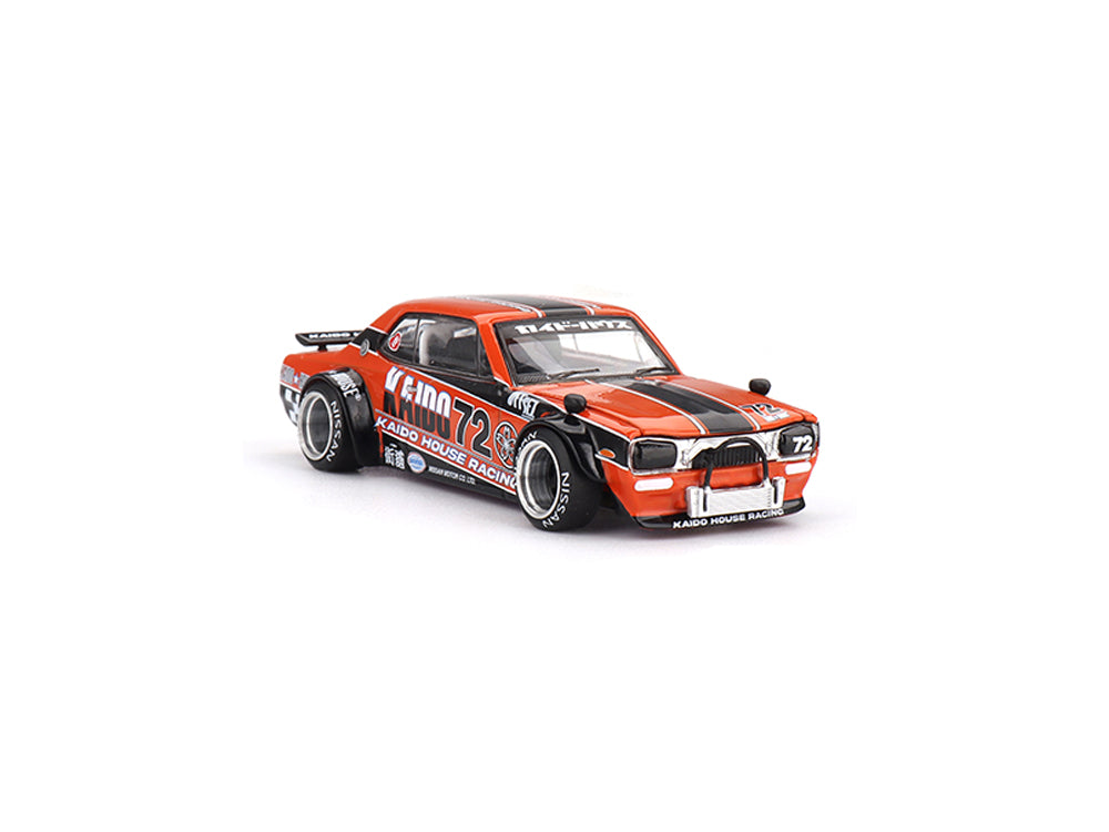 MiniGT x Kaido House Nissan Skyline GT-R KPGC10 Kaido Racing V1 Orange/Black