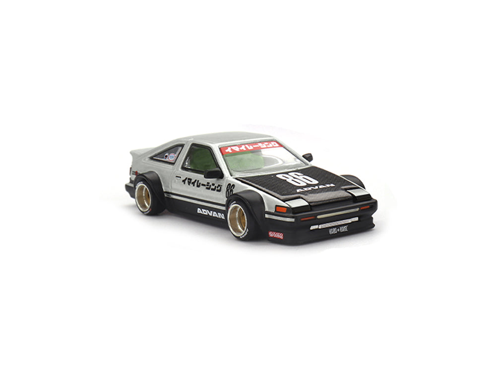 MiniGT x Kaido House Toyota AE86 Sprinter Trueno Kaido Streets V2 White/Black - Diecast Toyz Australia