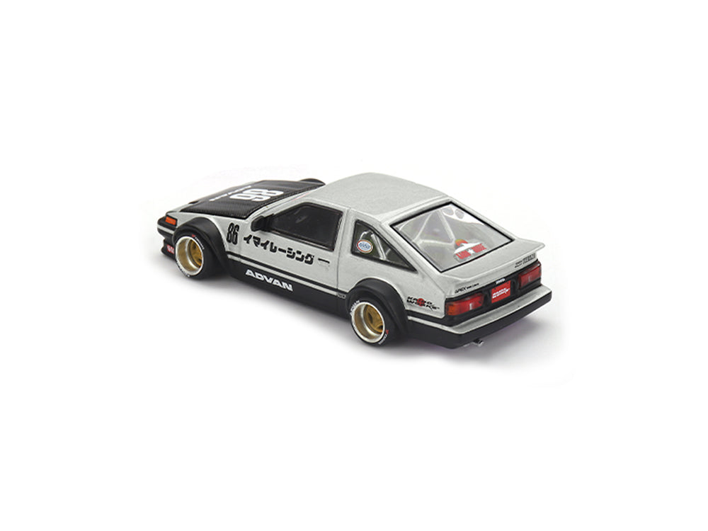 MiniGT x Kaido House Toyota AE86 Sprinter Trueno Kaido Streets V2 White/Black - Diecast Toyz Australia