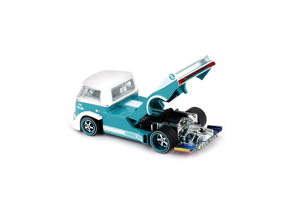 MiniGT x Kaido House Volkswagen T1 Kaido Works V1 White/Blue - Diecast Toyz Australia