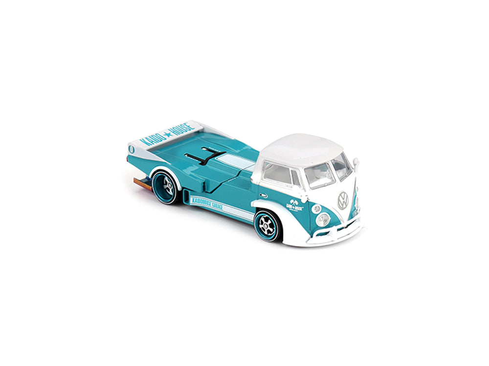 MiniGT x Kaido House Volkswagen T1 Kaido Works V1 White/Blue - Diecast Toyz Australia